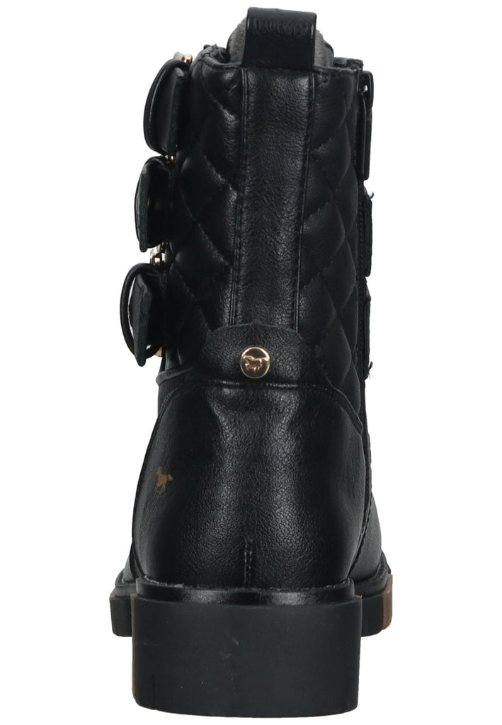 Mustang Stiefelette Lederimitat Schwarz Warmfutter