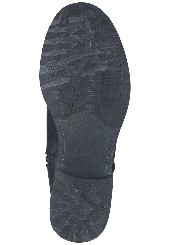Mustang Stiefelette Lederimitat Schwarz Warmfutter