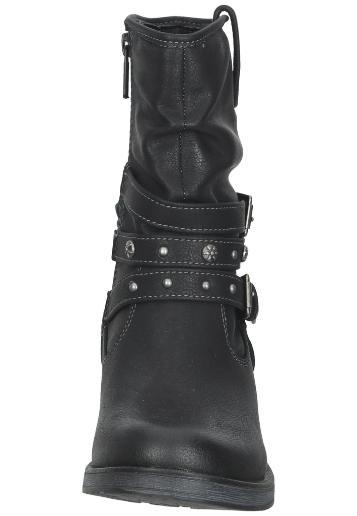 Mustang Stiefelette Lederimitat Schwarz Warmfutter