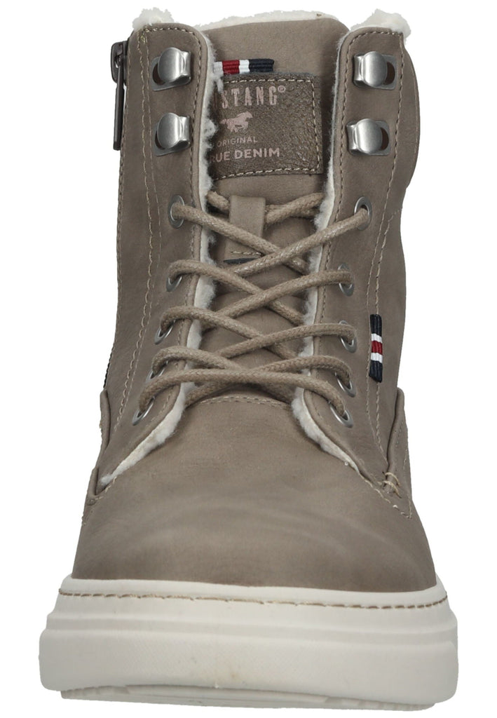 Mustang Stiefelette Lederimitat Taupe Warmfutter