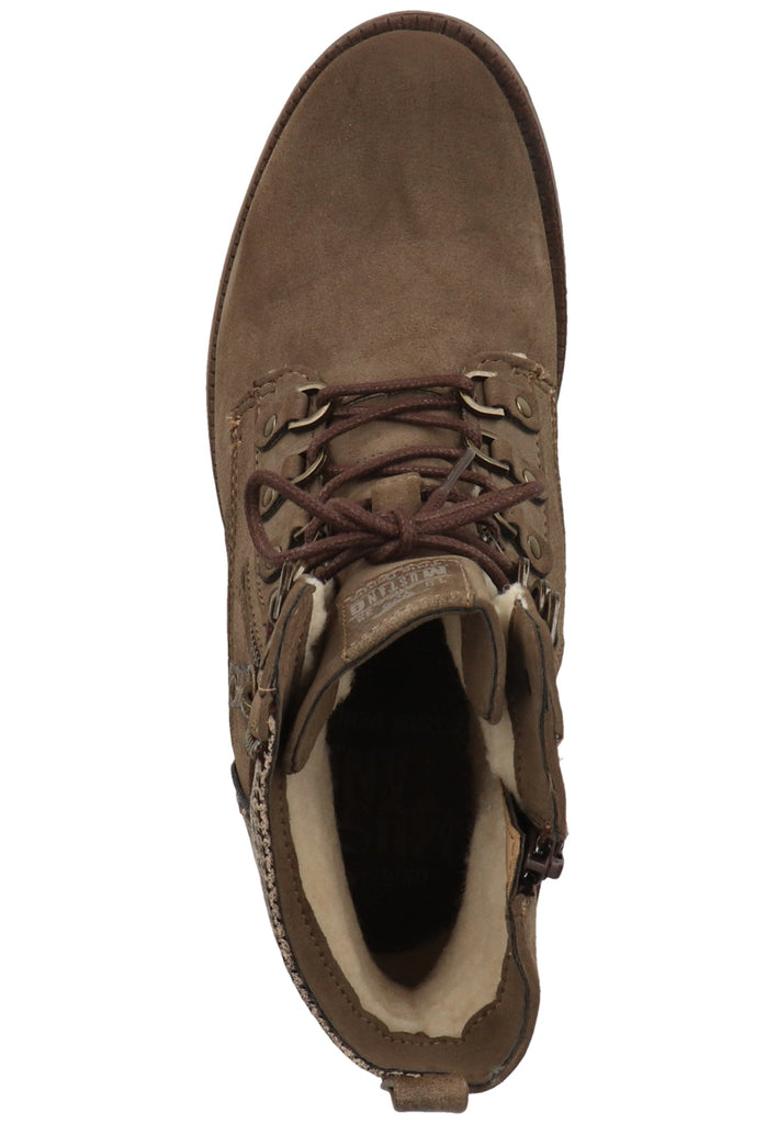 Mustang Stiefelette Lederimitat Taupe Warmfutter