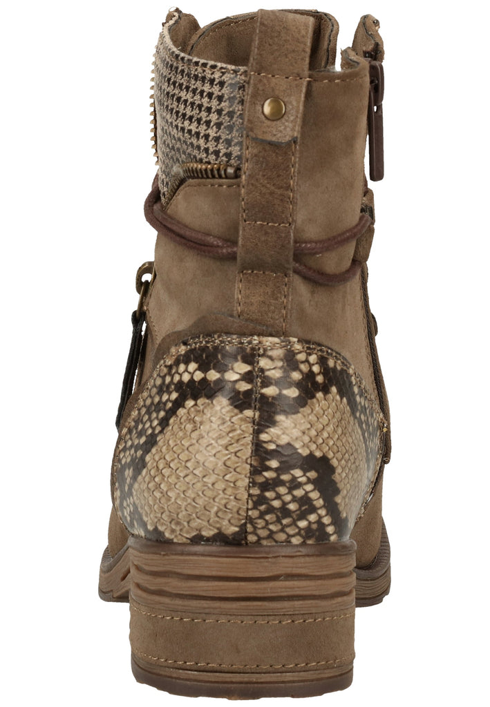 Mustang Stiefelette Lederimitat Taupe Warmfutter