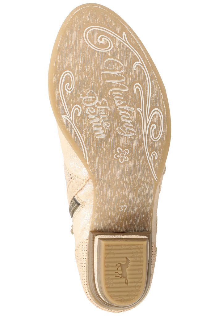 Mustang Stiefelette Lederimitat/Textil Beige