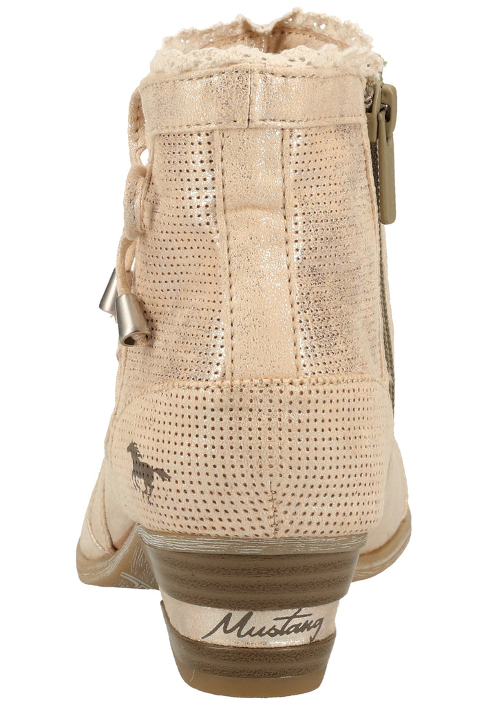 Mustang Stiefelette Lederimitat/Textil Beige