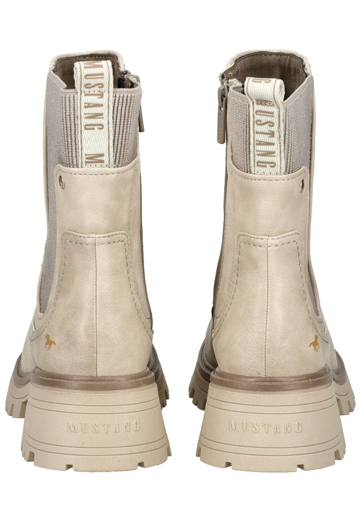 Mustang Stiefelette Lederimitat/Textil Beige Warmfutter