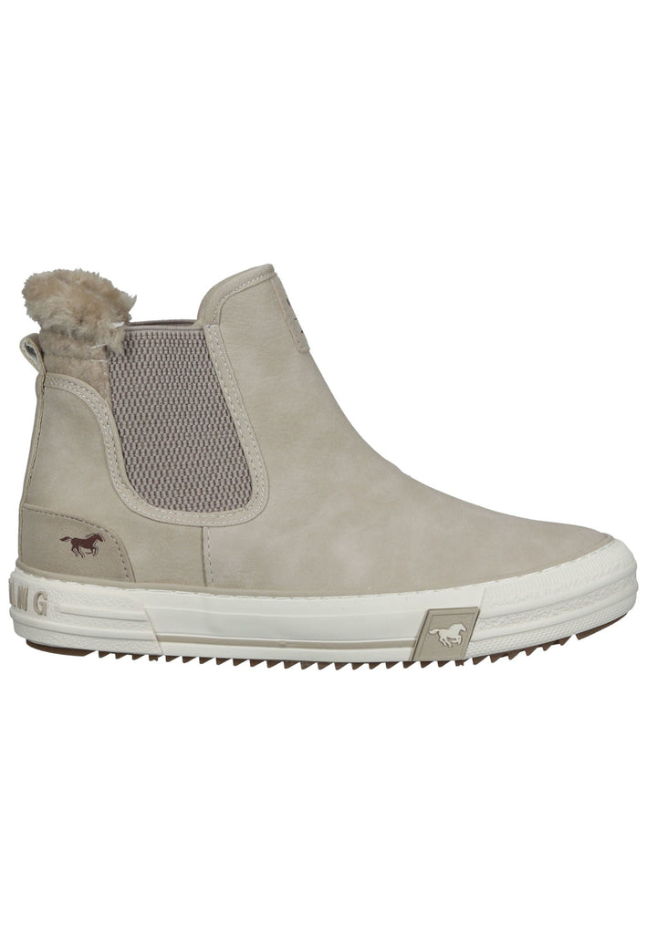 Mustang Stiefelette Lederimitat/Textil Beige Warmfutter