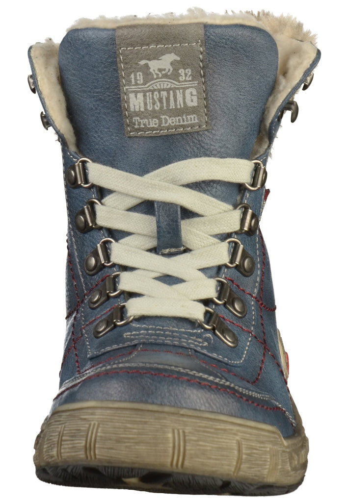 Mustang Stiefelette Lederimitat/Textil Blau