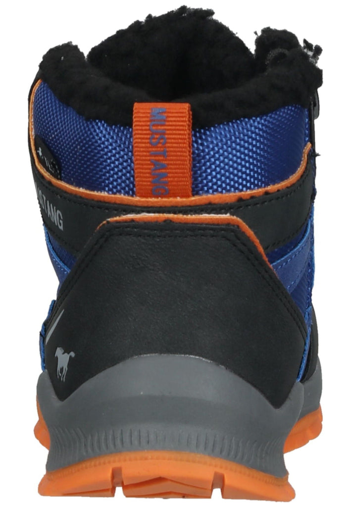 Mustang Stiefelette Lederimitat/Textil Blau Warmfutter