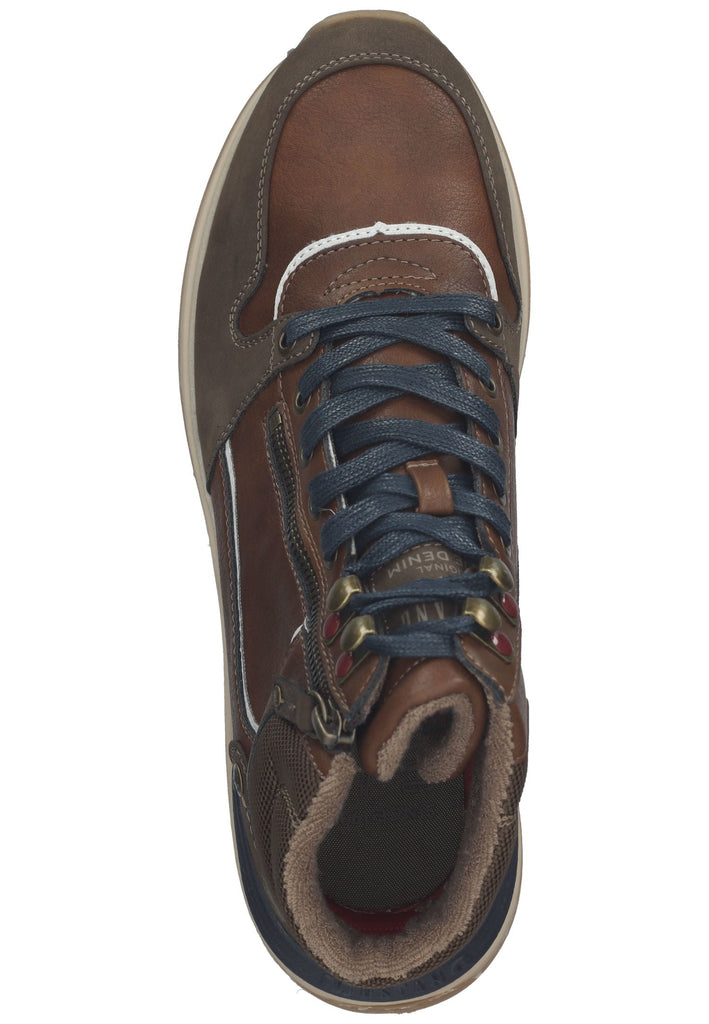 Mustang Stiefelette Lederimitat/Textil Braun