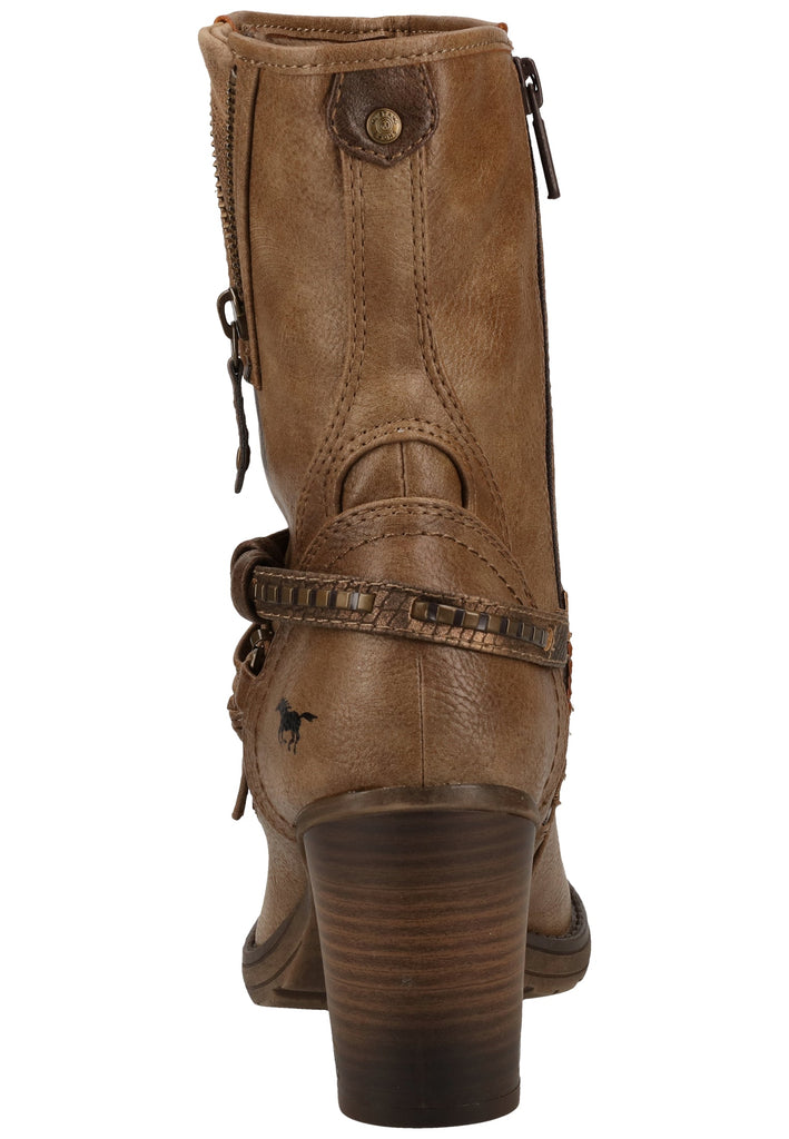 Mustang Stiefelette Lederimitat/Textil Braun Warmfutter