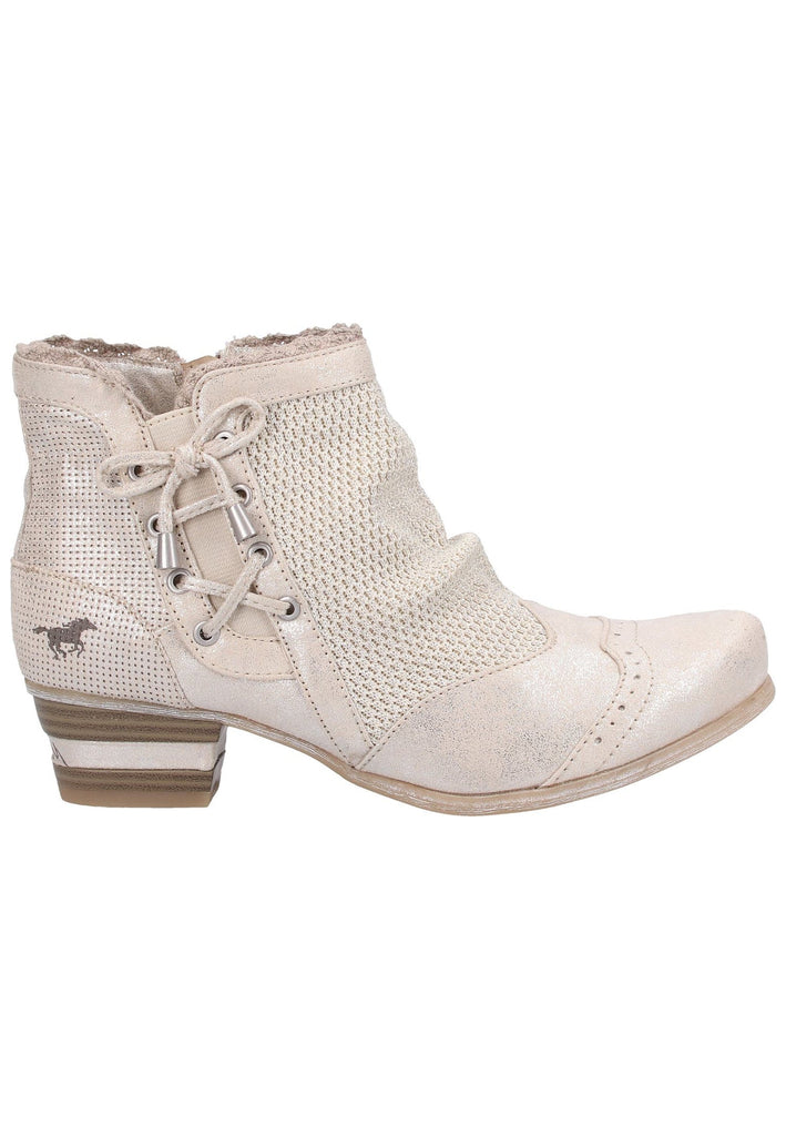 Mustang Stiefelette Lederimitat/Textil Champagner