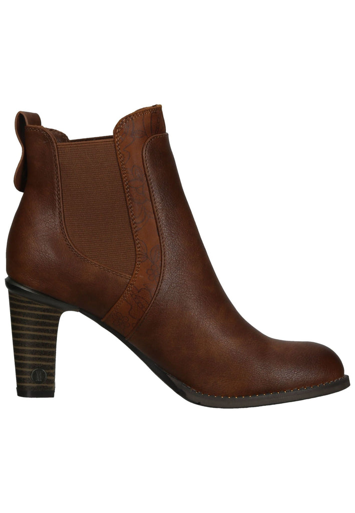 Mustang Stiefelette Lederimitat/Textil Cognac