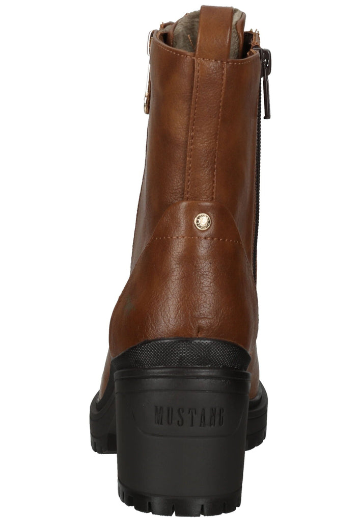 Mustang Stiefelette Lederimitat/Textil Cognac