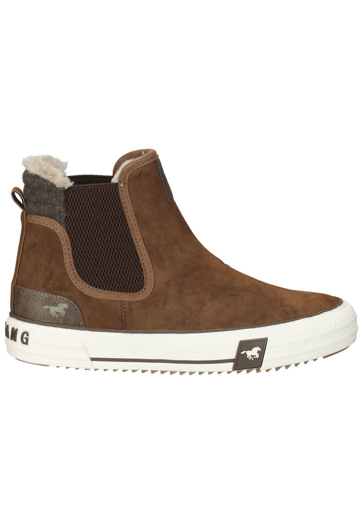 Mustang Stiefelette Lederimitat/Textil Cognac