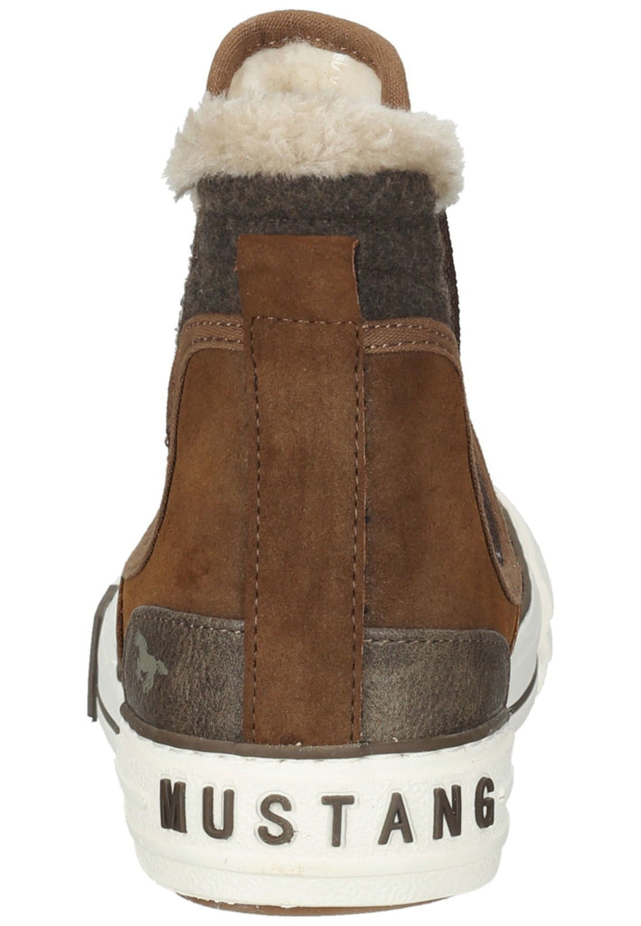 Mustang Stiefelette Lederimitat/Textil Cognac