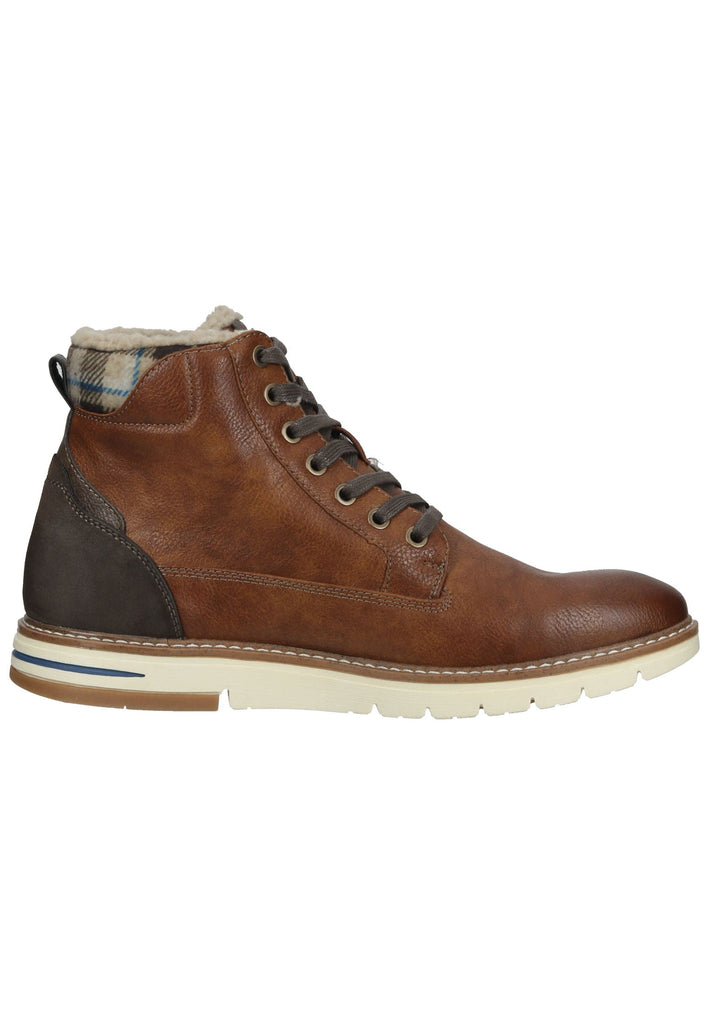 Mustang Stiefelette Lederimitat/Textil Cognac Warmfutter
