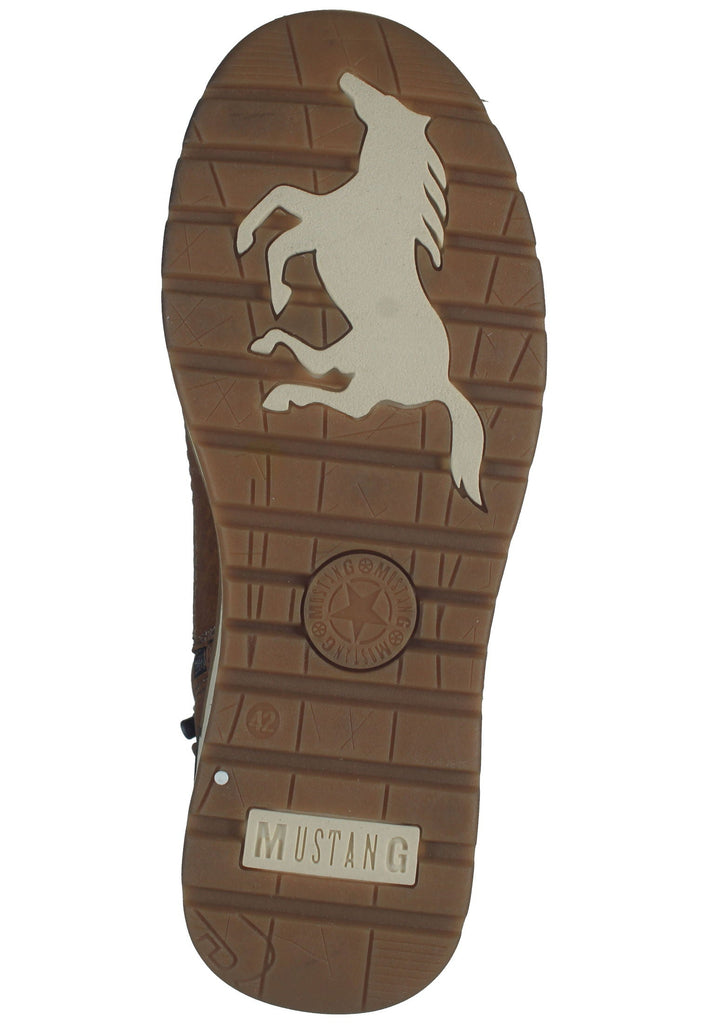 Mustang Stiefelette Lederimitat/Textil Cognac Warmfutter