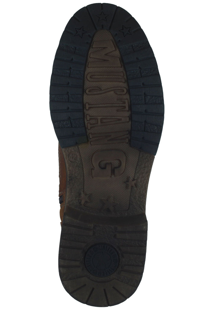 Mustang Stiefelette Lederimitat/Textil Cognac Warmfutter