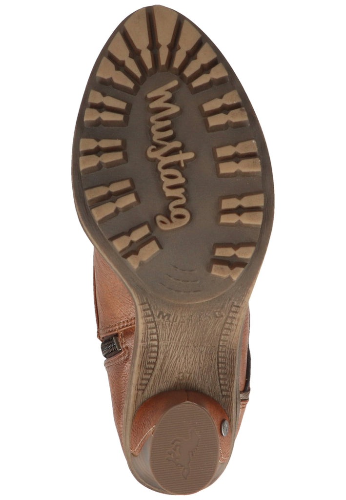 Mustang Stiefelette Lederimitat/Textil Cognac Warmfutter