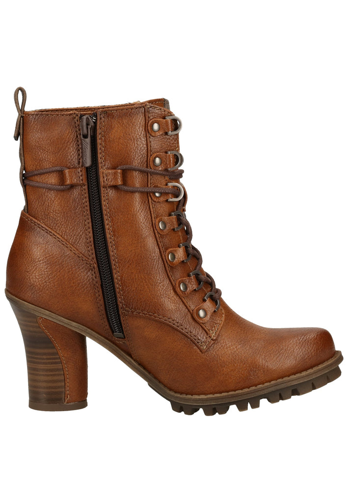 Mustang Stiefelette Lederimitat/Textil Cognac Warmfutter