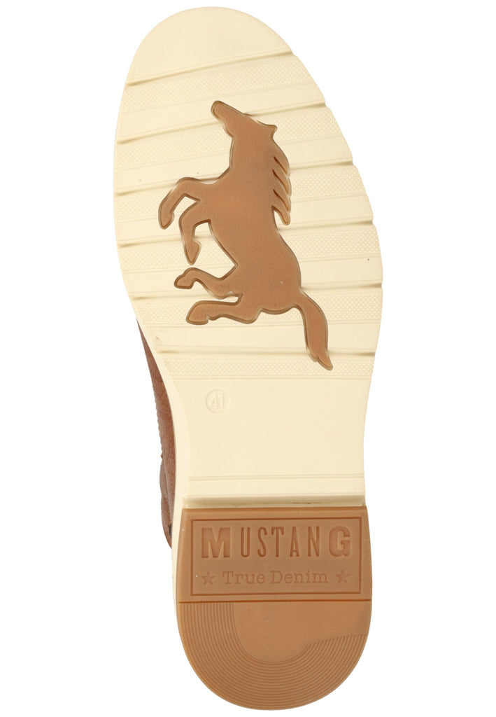 Mustang Stiefelette Lederimitat/Textil Cognac Warmfutter