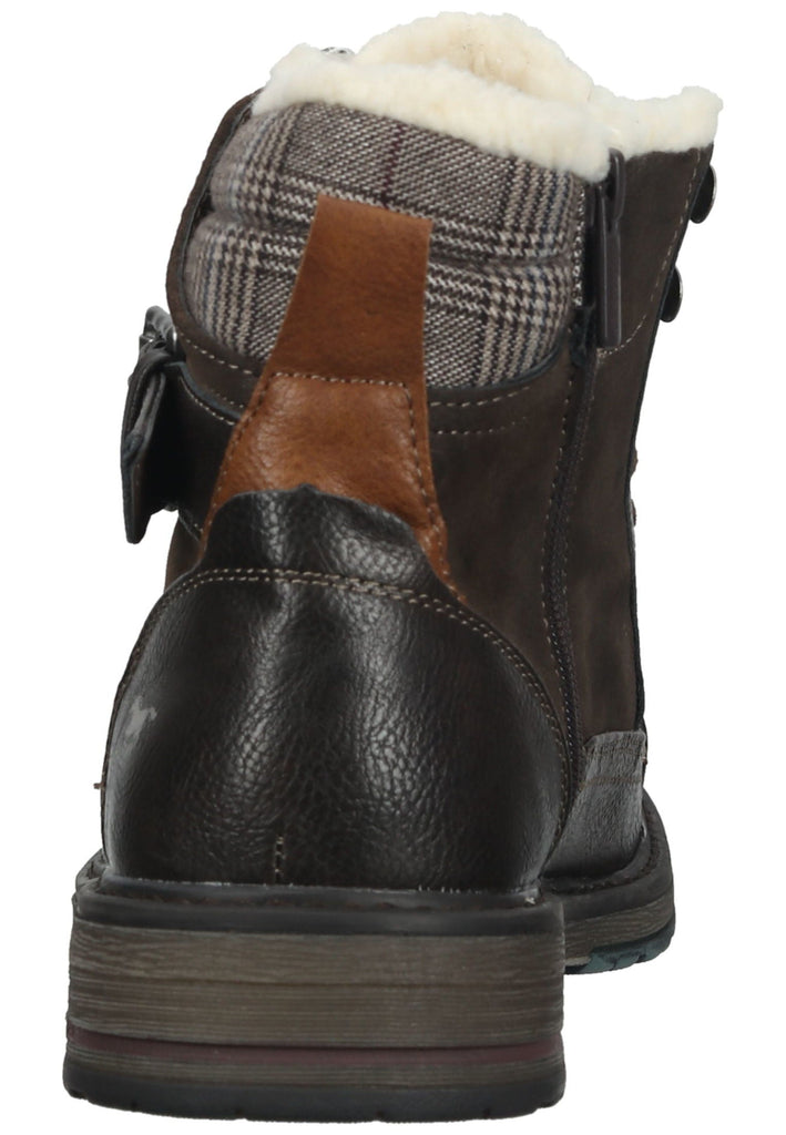 Mustang Stiefelette Lederimitat/Textil Dunkelbraun Warmfutter