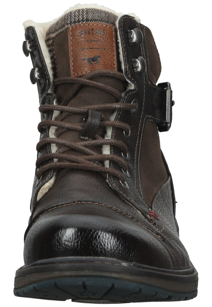 Mustang Stiefelette Lederimitat/Textil Dunkelbraun Warmfutter