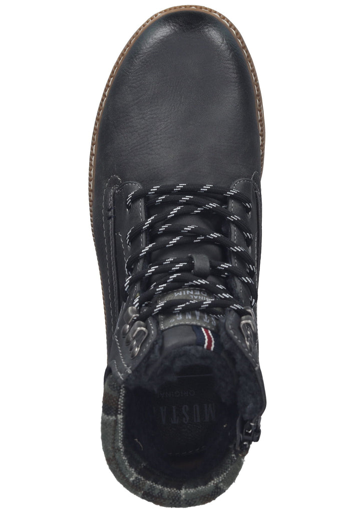 Mustang Stiefelette Lederimitat/Textil Dunkelgrau Warmfutter