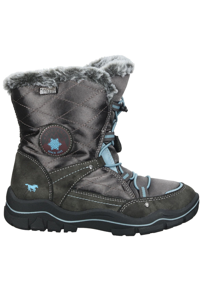 Mustang Stiefelette Lederimitat/Textil Dunkelgrau Warmfutter