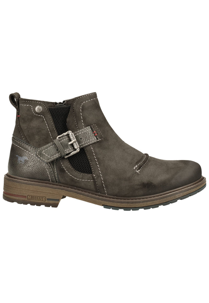 Mustang Stiefelette Lederimitat/Textil Dunkelgrau Warmfutter
