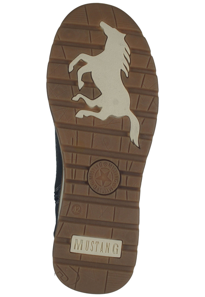 Mustang Stiefelette Lederimitat/Textil Graphit Warmfutter