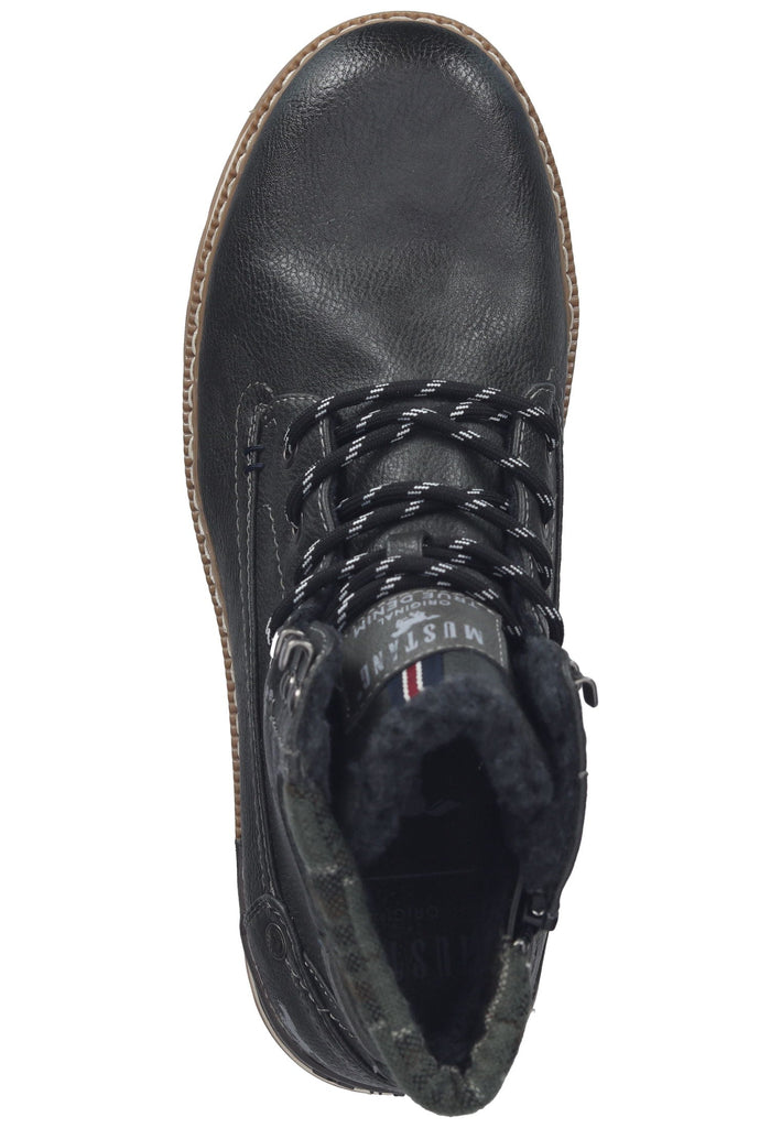 Mustang Stiefelette Lederimitat/Textil Graphit Warmfutter