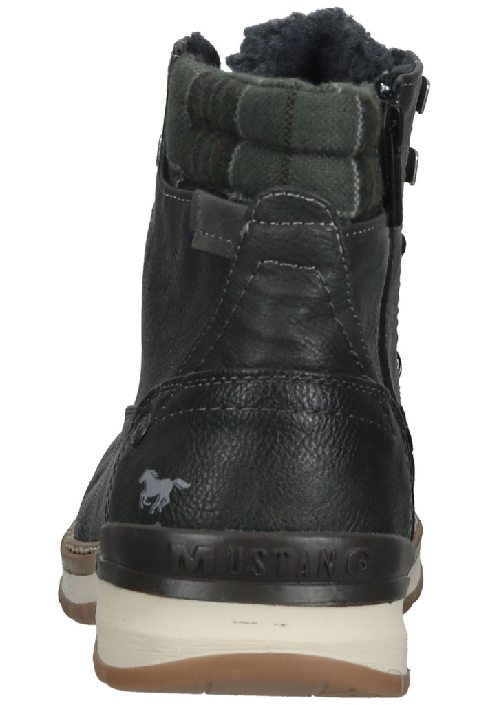 Mustang Stiefelette Lederimitat/Textil Graphit Warmfutter