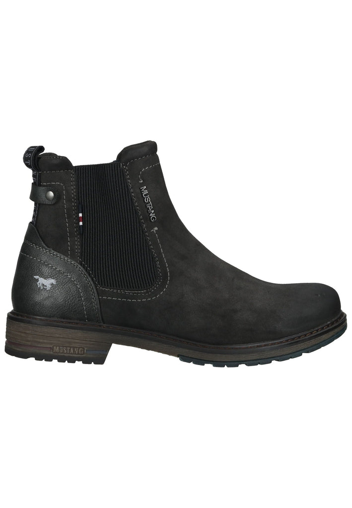 Mustang Stiefelette Lederimitat/Textil Graphit Warmfutter