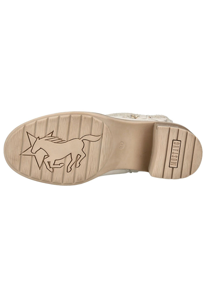 Mustang Stiefelette Lederimitat/Textil Ivory Warmfutter