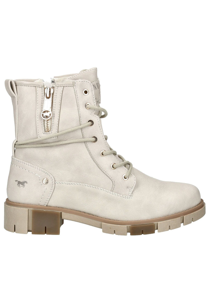 Mustang Stiefelette Lederimitat/Textil Ivory Warmfutter