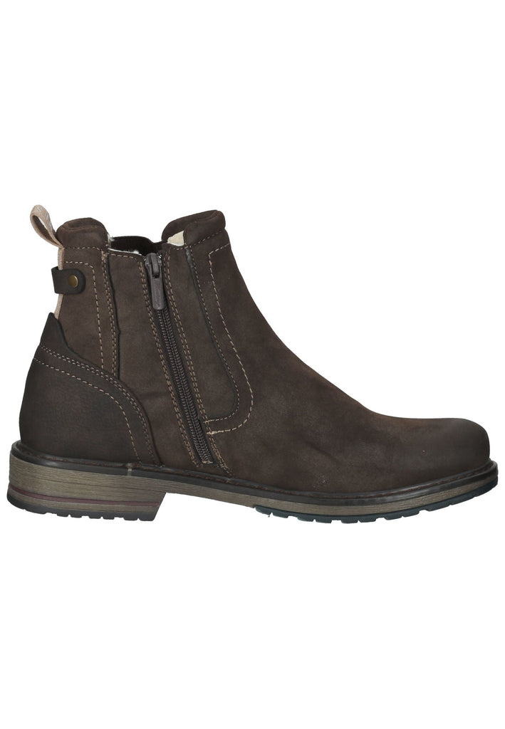 Mustang Stiefelette Lederimitat/Textil Kaffee Warmfutter