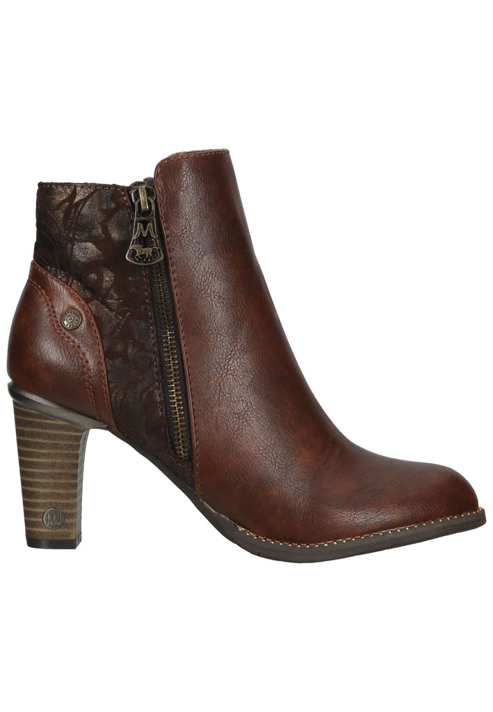 Mustang Stiefelette Lederimitat/Textil Kastanie