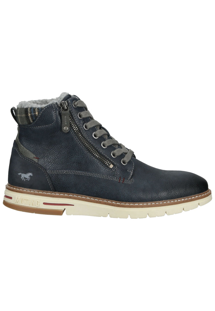 Mustang Stiefelette Lederimitat/Textil Navy Warmfutter