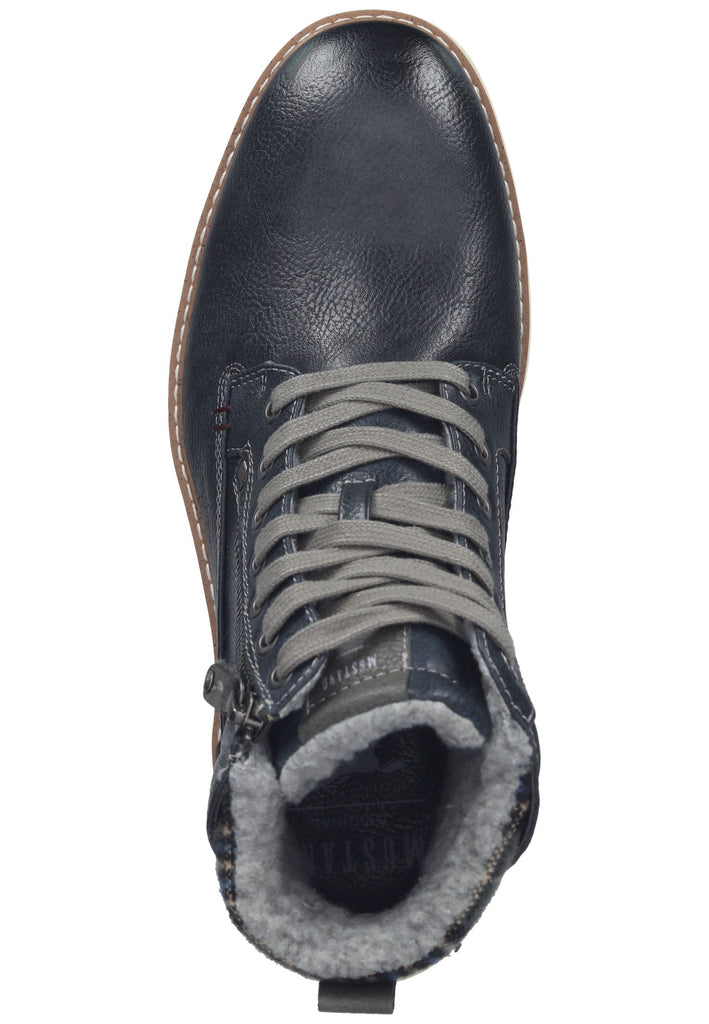 Mustang Stiefelette Lederimitat/Textil Navy Warmfutter