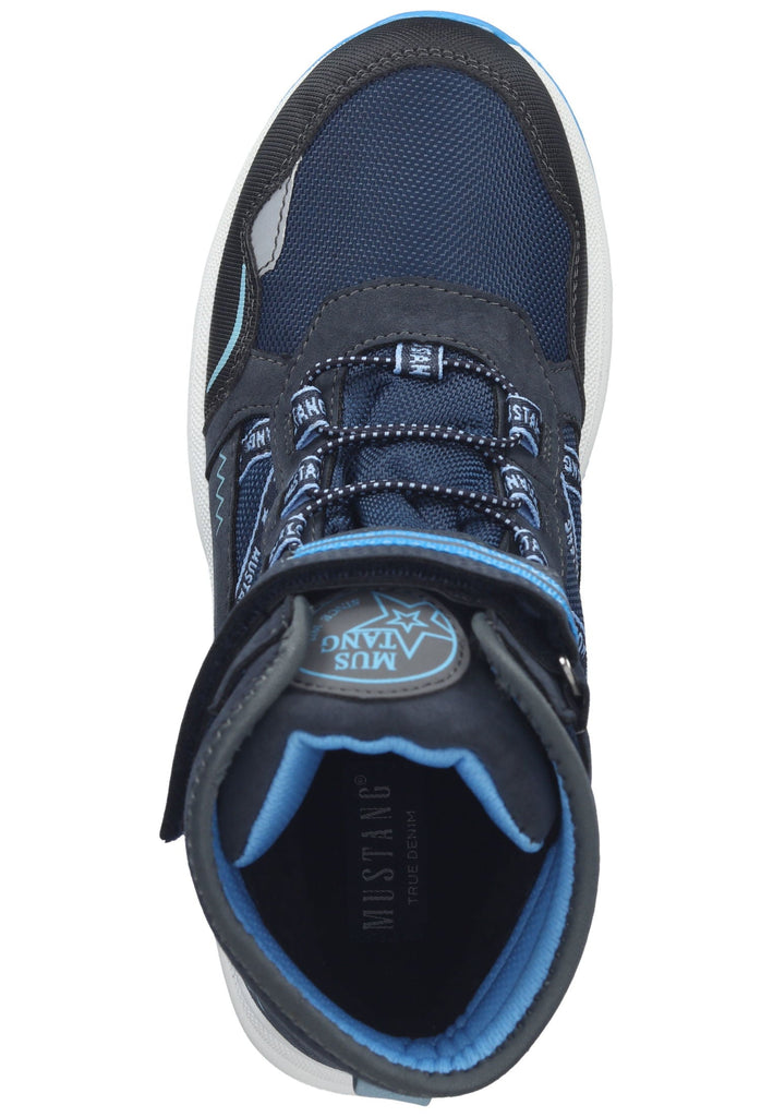 Mustang Stiefelette Lederimitat/Textil Navy Warmfutter