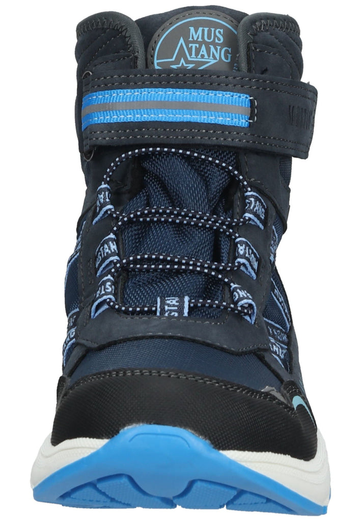 Mustang Stiefelette Lederimitat/Textil Navy Warmfutter