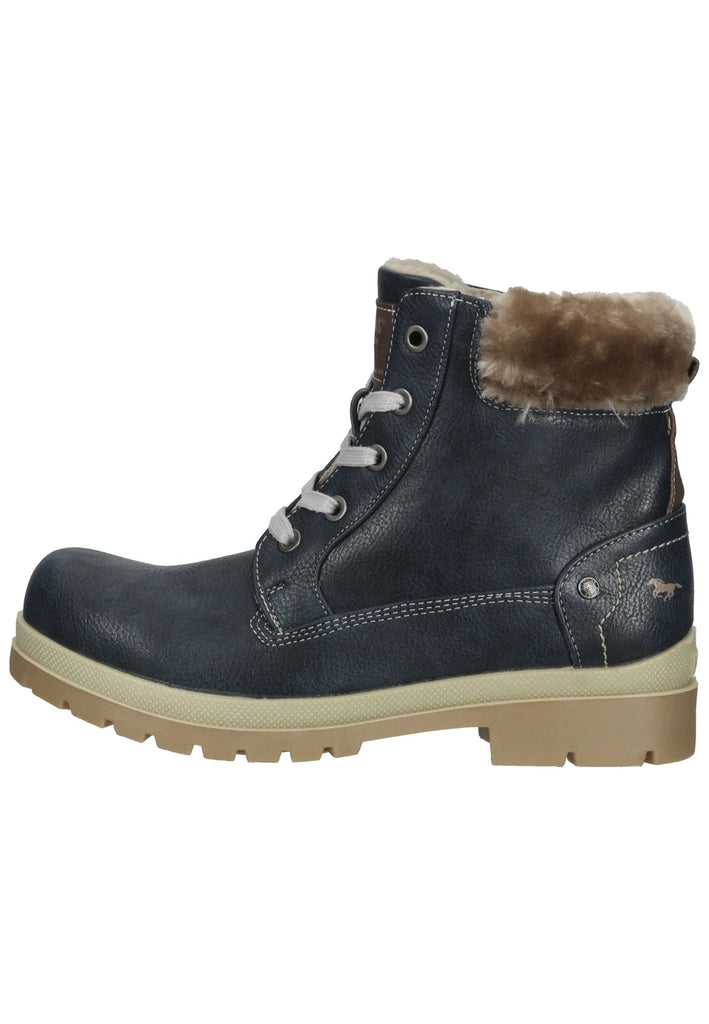 Mustang Stiefelette Lederimitat/Textil Navy Warmfutter