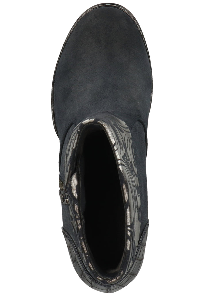 Mustang Stiefelette Lederimitat/Textil Navy Warmfutter