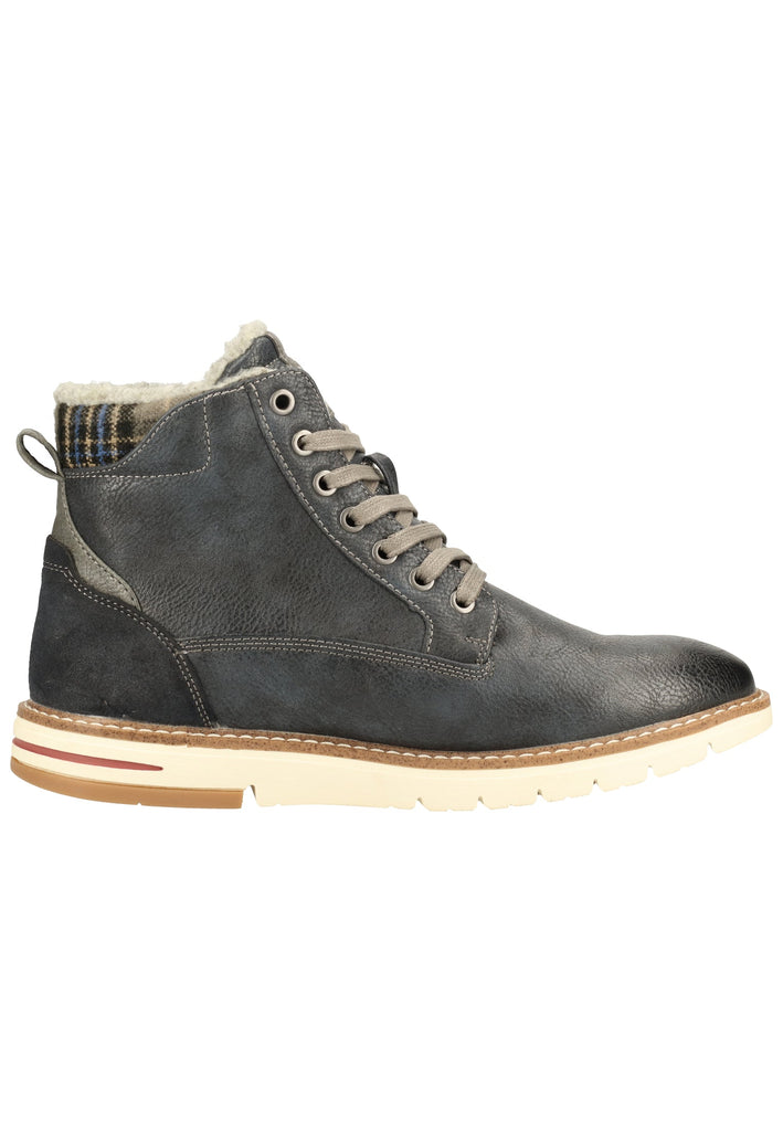 Mustang Stiefelette Lederimitat/Textil Navy Warmfutter