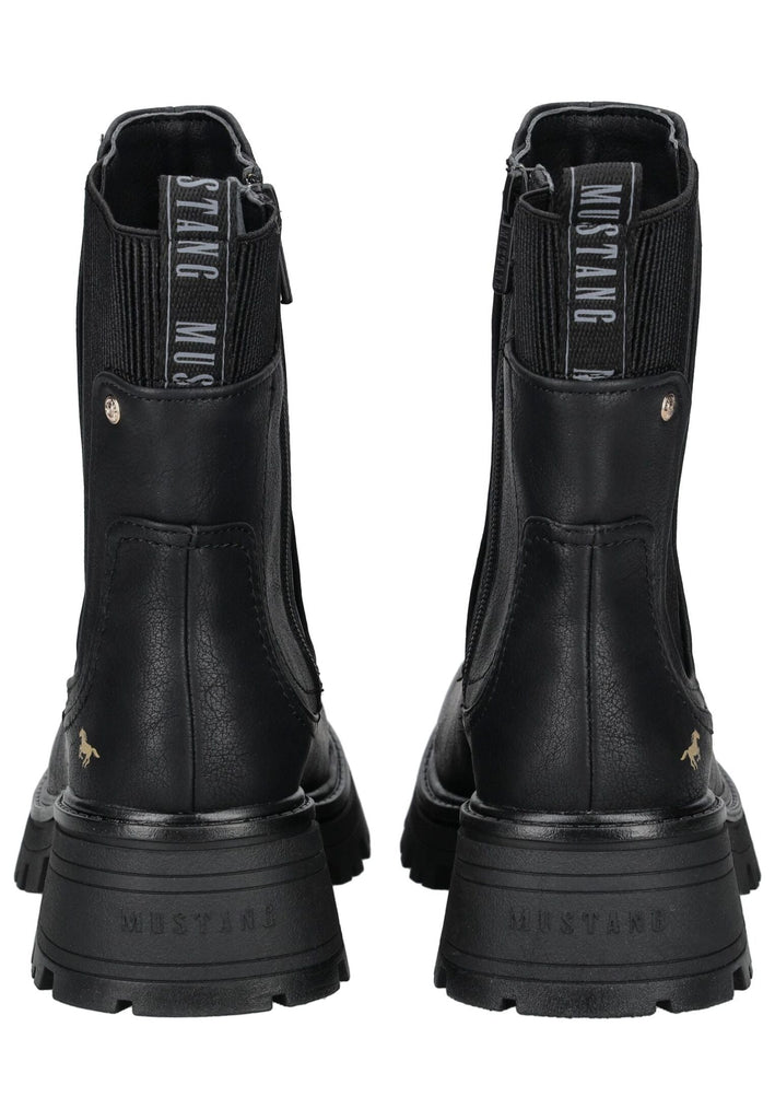 Mustang Stiefelette Lederimitat/Textil Schwarz Warmfutter