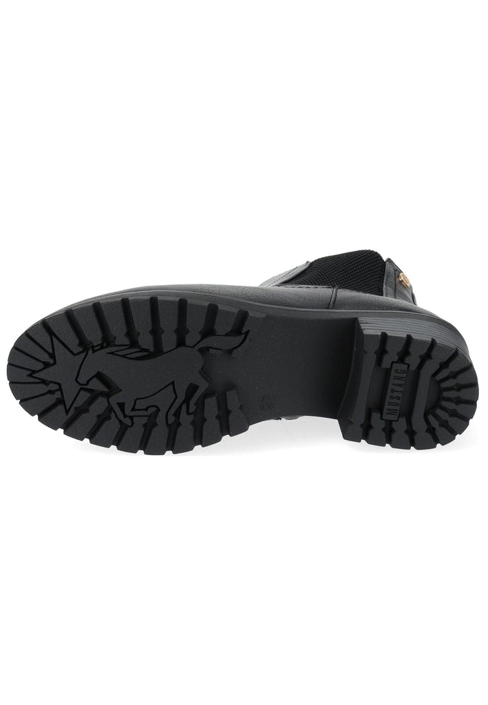 Mustang Stiefelette Lederimitat/Textil Schwarz Warmfutter