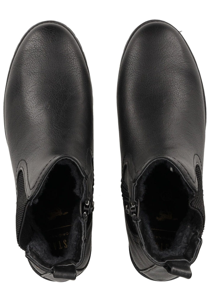 Mustang Stiefelette Lederimitat/Textil Schwarz Warmfutter