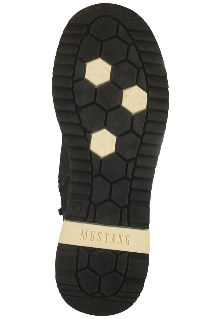 Mustang Stiefelette Lederimitat/Textil Schwarz Warmfutter