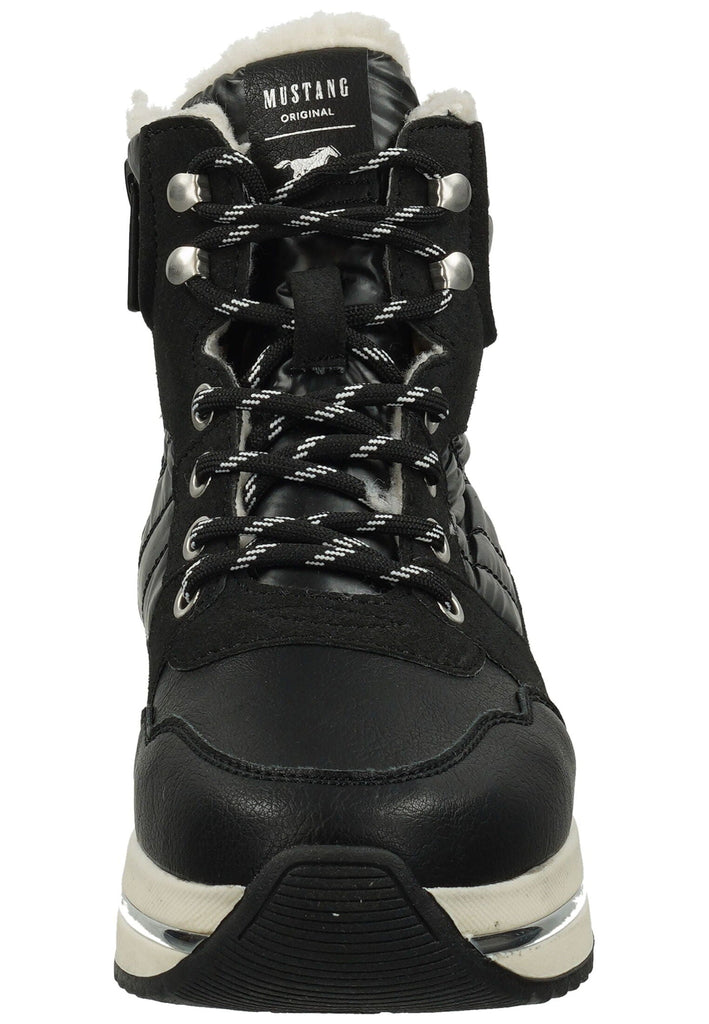 Mustang Stiefelette Lederimitat/Textil Schwarz Warmfutter